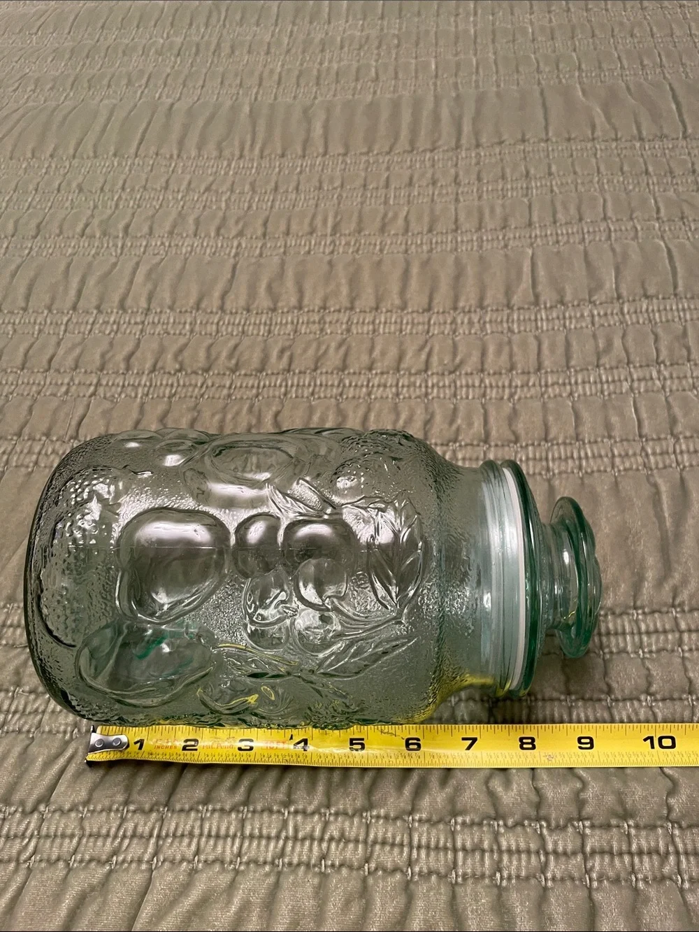 Mid Century Modern Vintage LIBBEY Orchard Glass Storage Jar Kitchen Canister